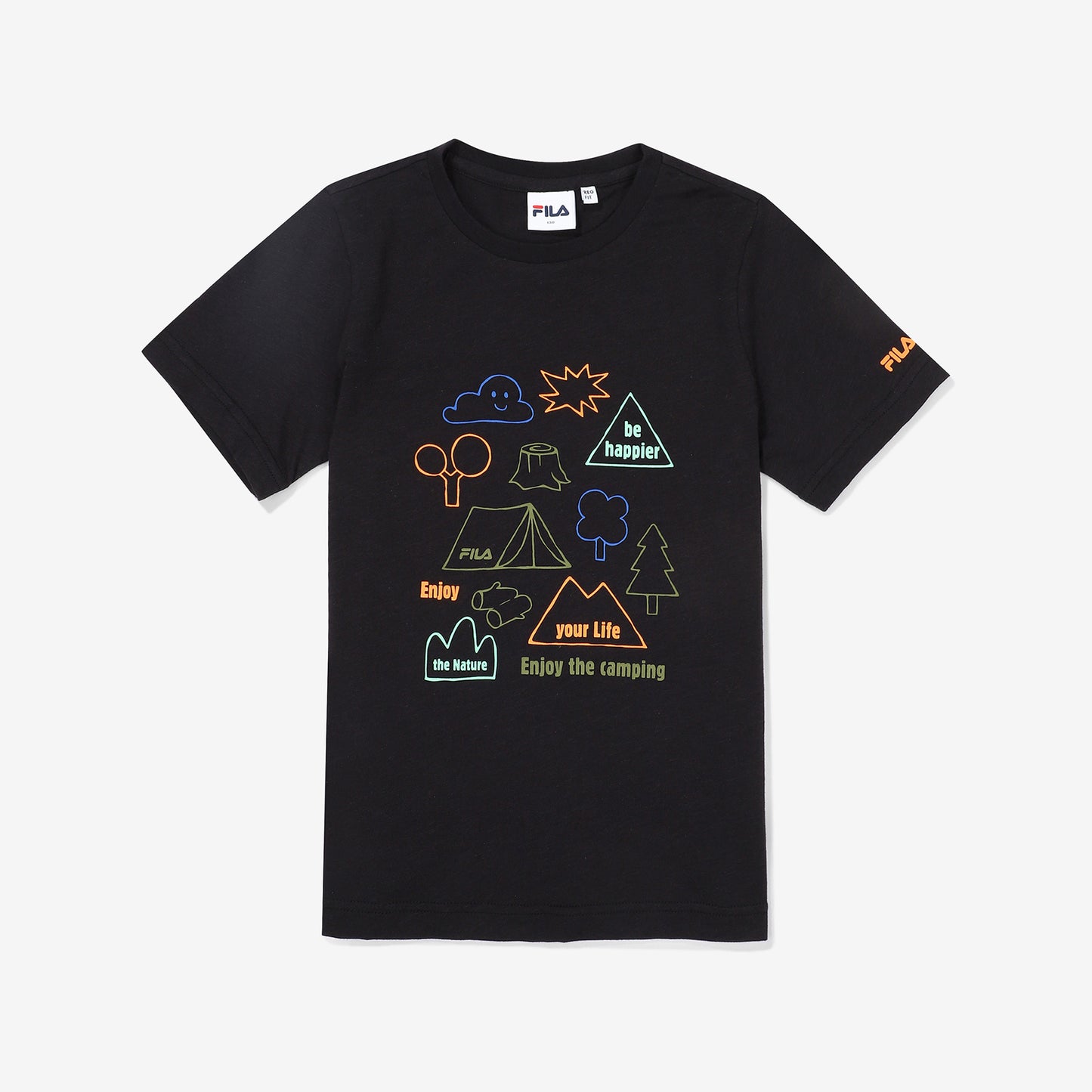 키즈 캠핑 이모지 티셔츠 - 01