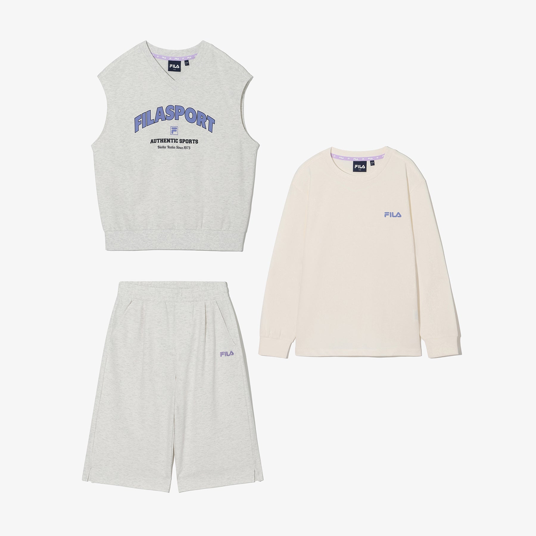 버뮤다 스웻 조끼 3PCS 셋업 - 01