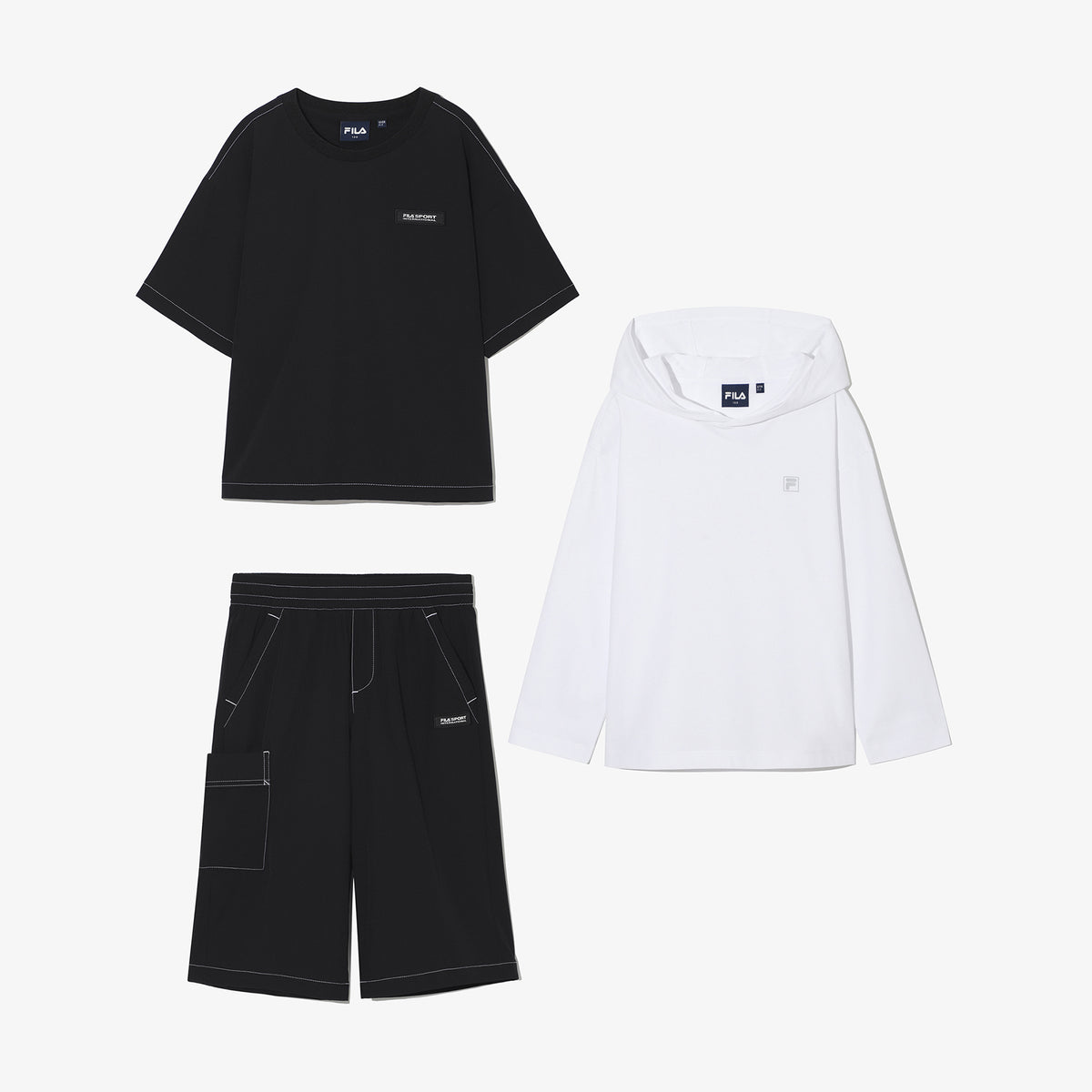 우븐 3pcs 캐쥬얼 셋업 - 01