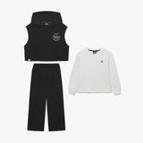 후드 조끼 레이어드 셋업 - 01
