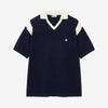 F+ COLOR BLOCK BOUCLE KNIT POLO