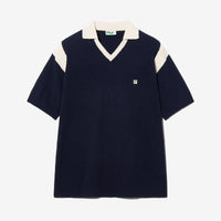 F+ COLOR BLOCK BOUCLE KNIT POLO