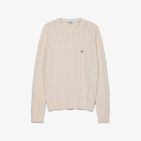 F+ CABLED TOWEL KNIT CREWNECK