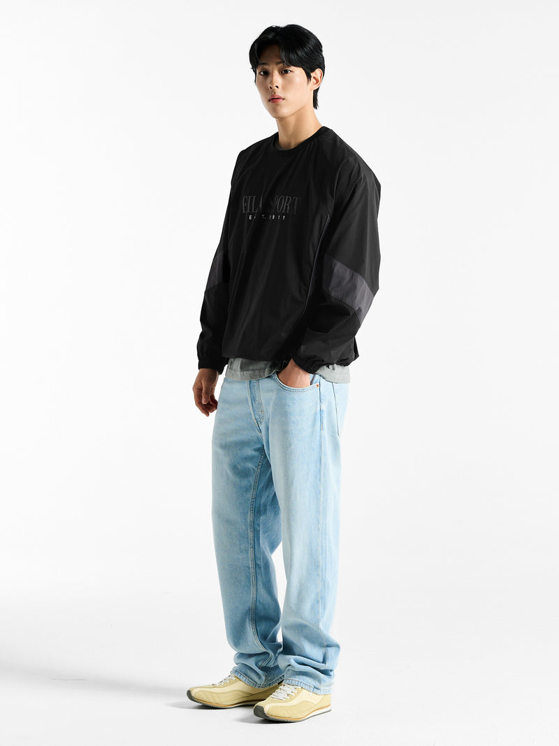 우븐 스트레치 컬러블럭 피스테