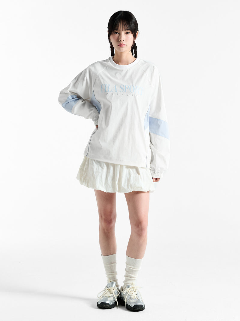 우븐 스트레치 컬러블럭 피스테