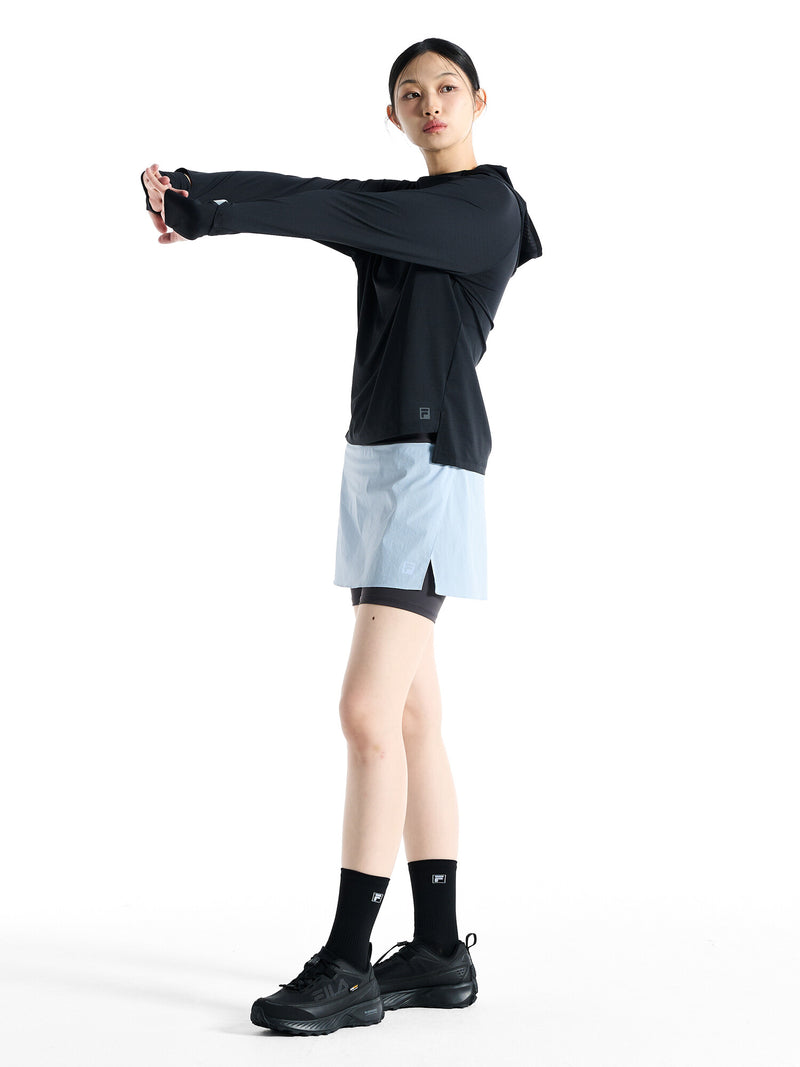 UV 메쉬 후드 긴팔티