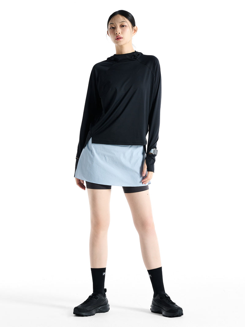 UV 메쉬 후드 긴팔티