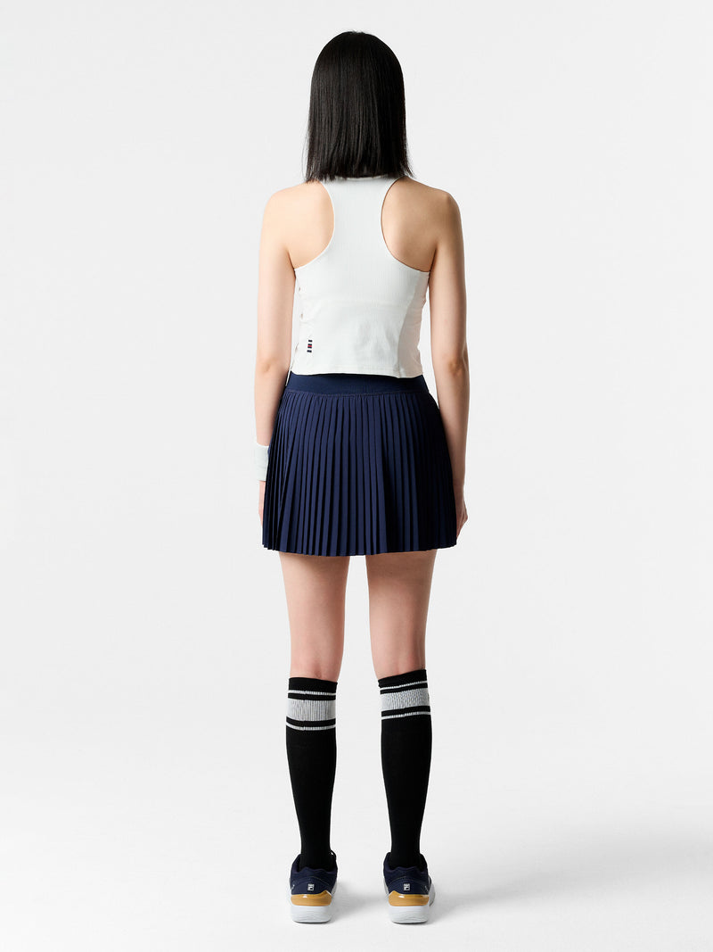 테니스 크롭 카라 탱크탑