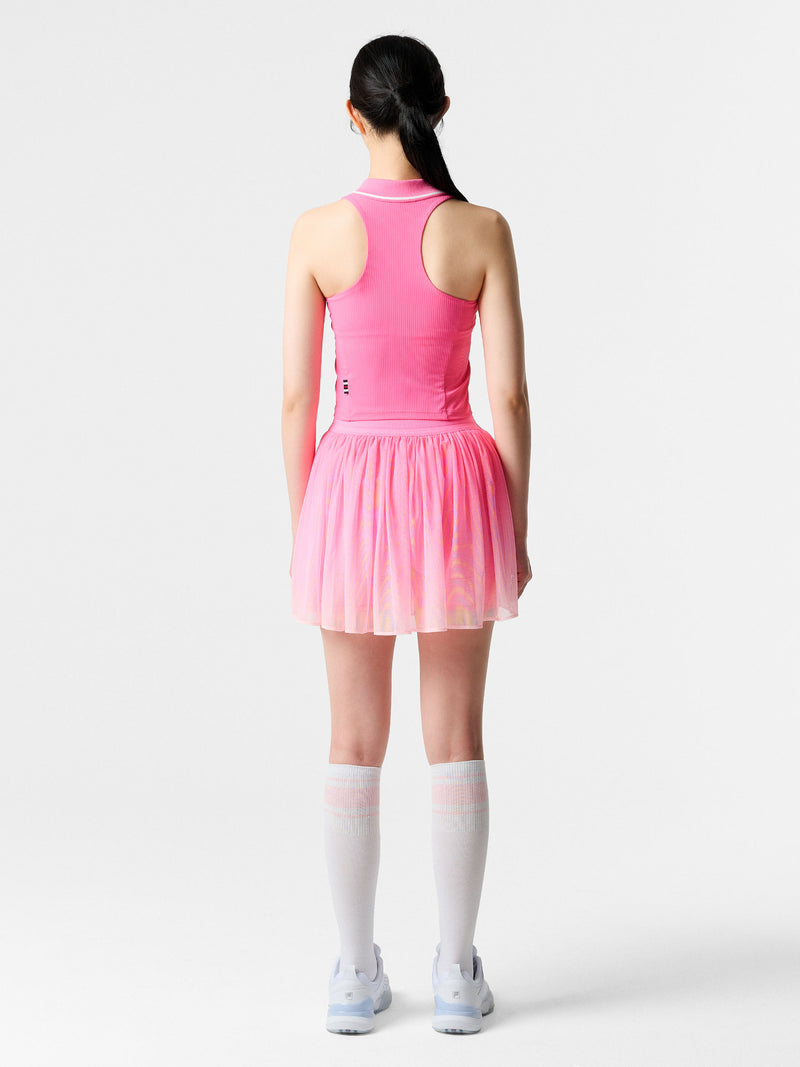 테니스 크롭 카라 탱크탑