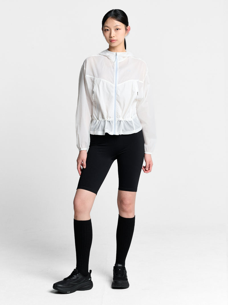 여성 초경량 셔링 바람막이