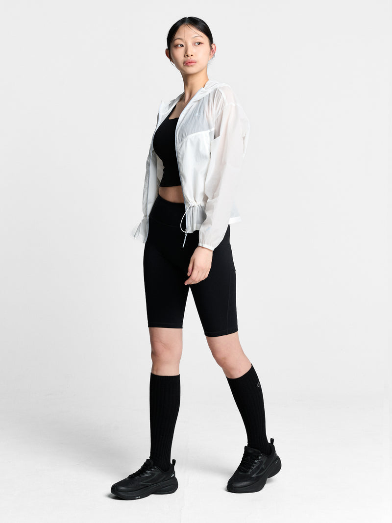 여성 초경량 셔링 바람막이