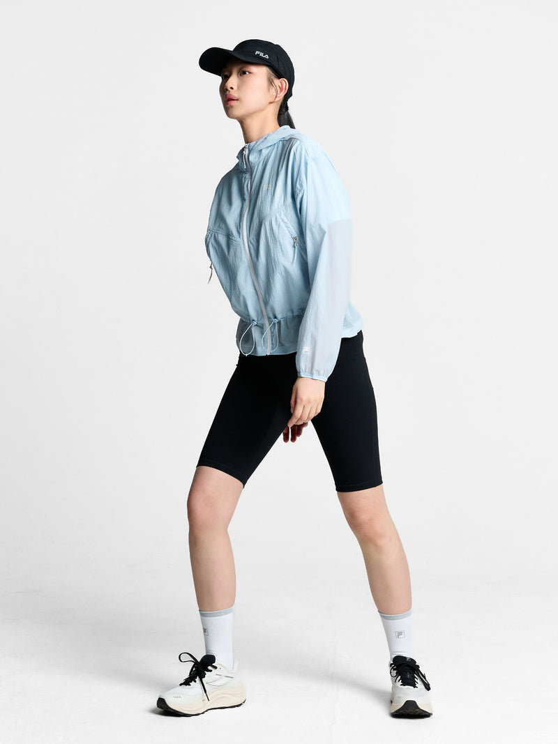 여성 초경량 셔링 바람막이