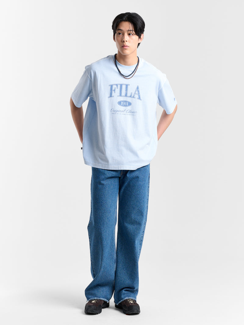 피그먼트 워싱 레터링 반팔티