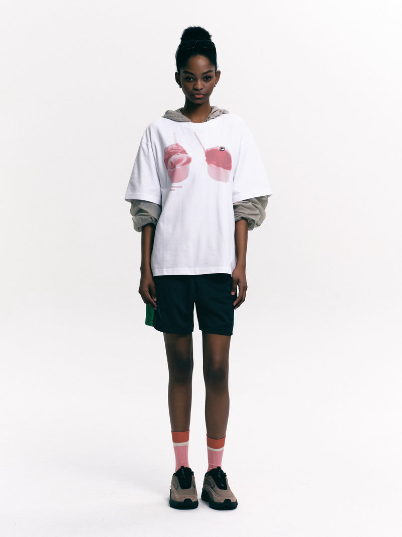 FHC 젤라또 그래픽 박시 반팔티