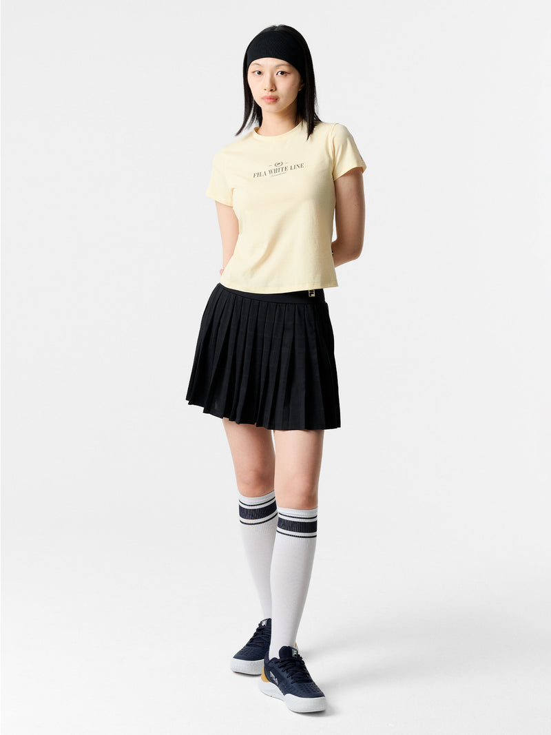 테니스 자카드 플리츠 스커트