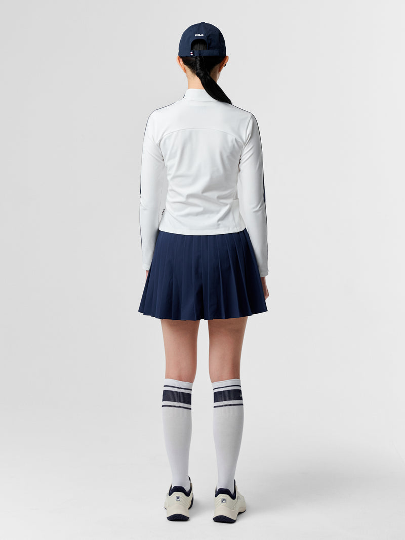 테니스 슬림핏 반집업 긴팔티