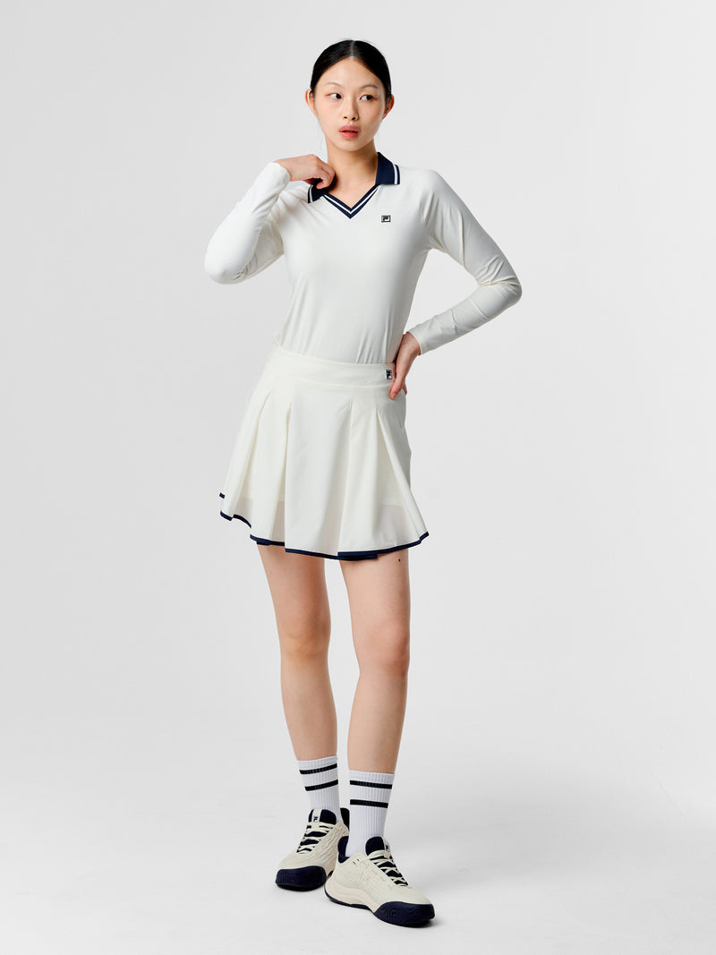테니스 카라 골지 긴팔티