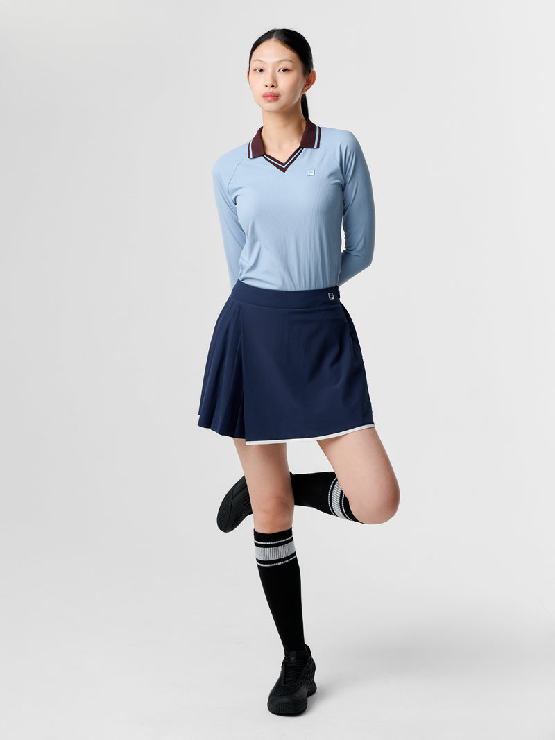 테니스 카라 골지 긴팔티