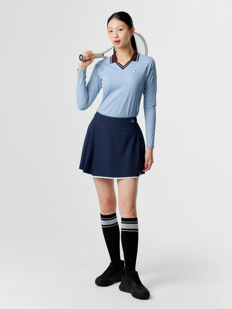 테니스 카라 골지 긴팔티
