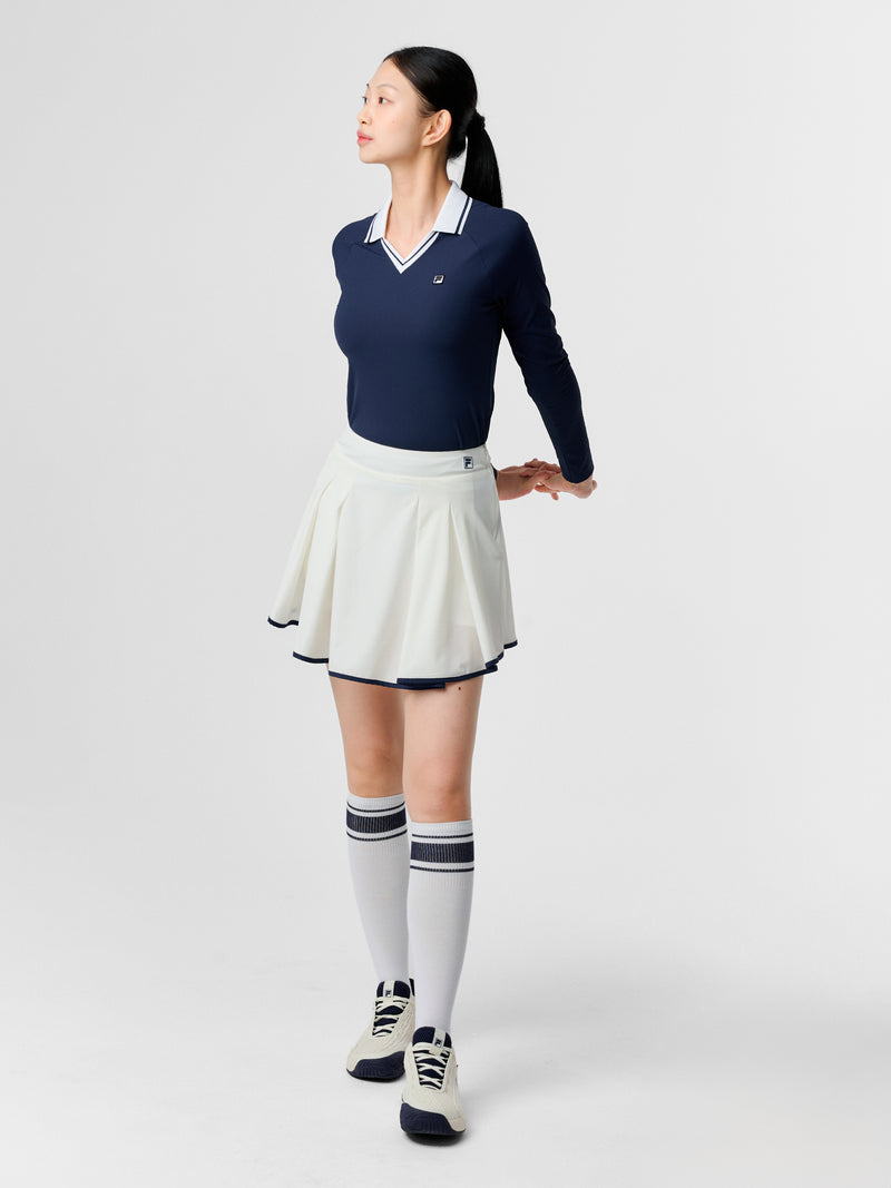테니스 카라 골지 긴팔티