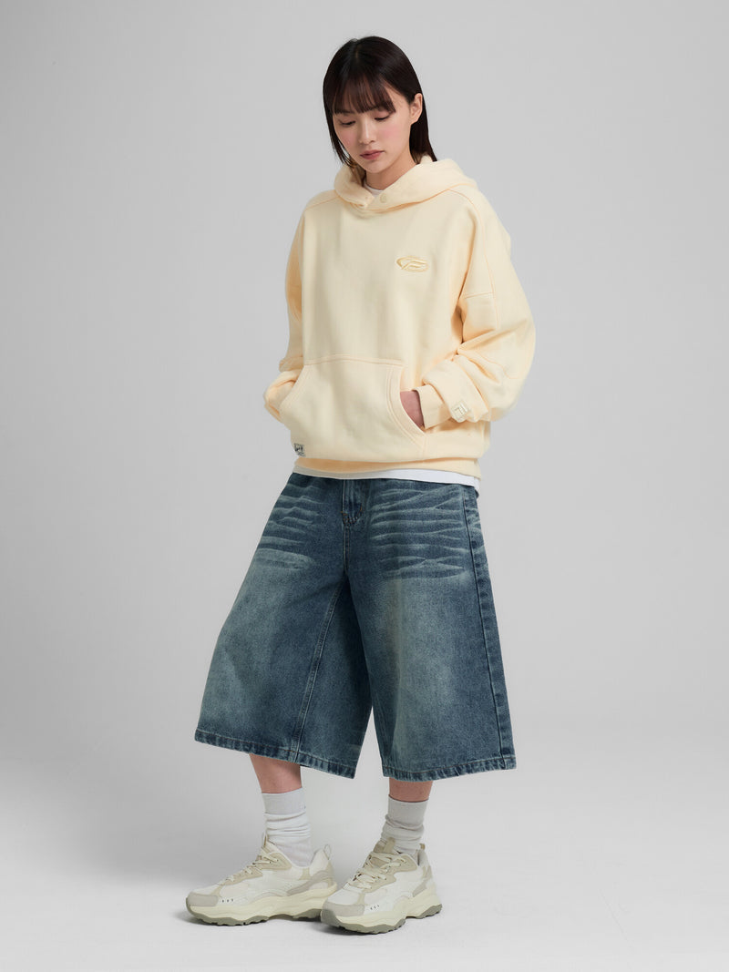 절개 포인트 스몰 로고 후드티