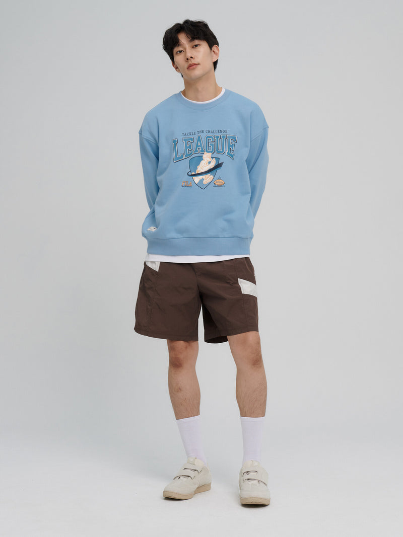 LEAGUE 바시티 그래픽 맨투맨