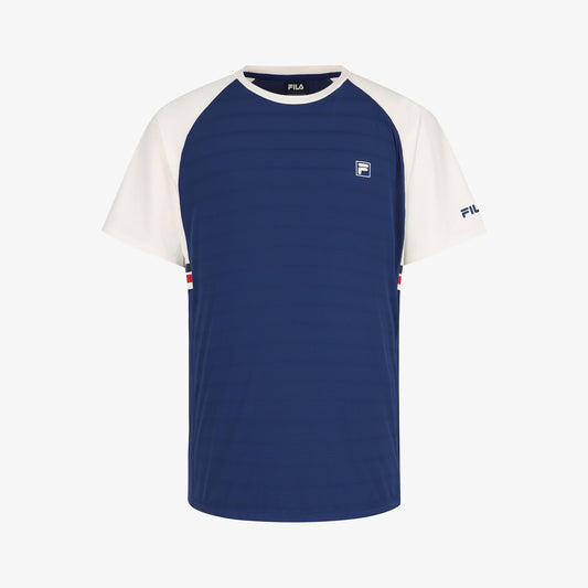 테니스 라운드넥 자카드 반팔티 - 01