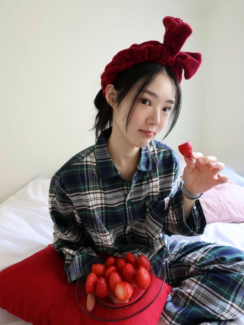 [CHOI] 체크 파자마 세트