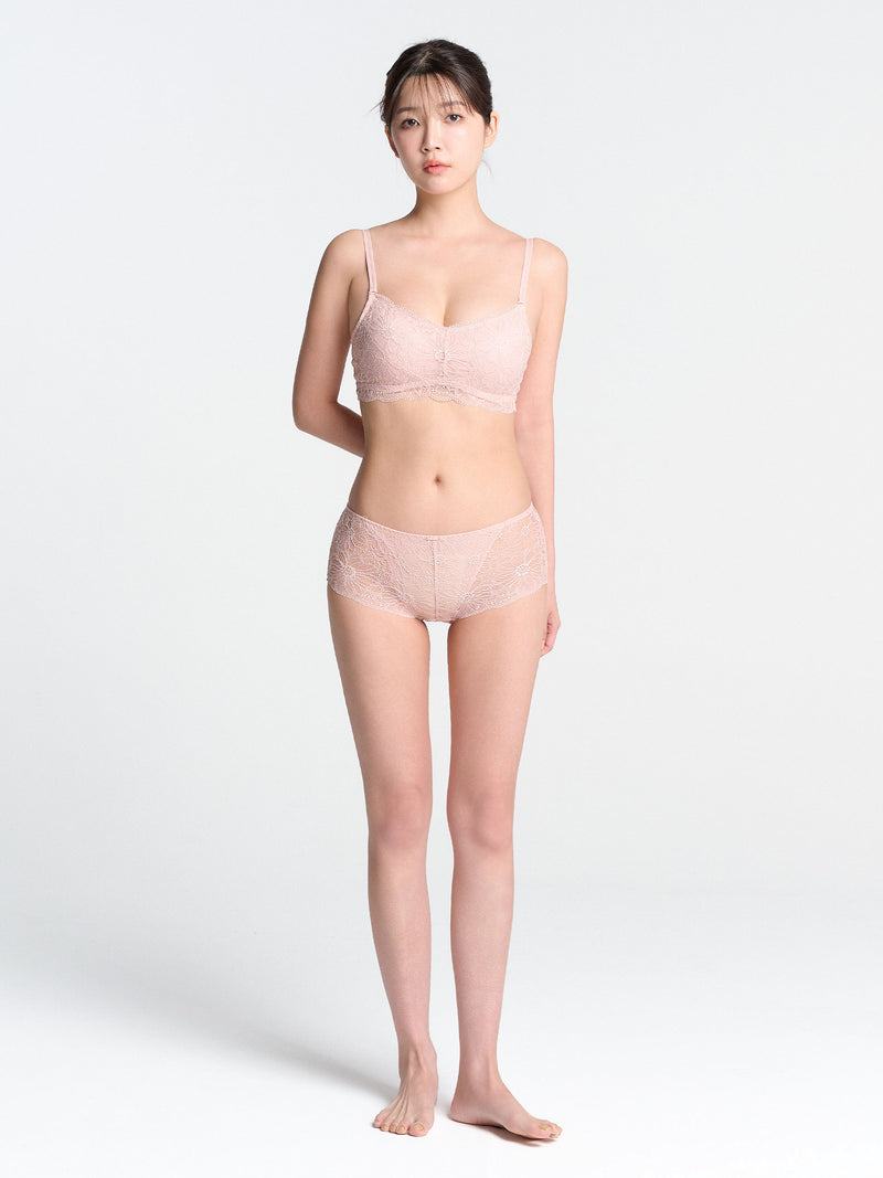 글로우 레이스 스쿱넥 브라