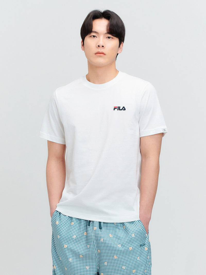 면폴리 링클 보트 나염 남성 파자마 하의