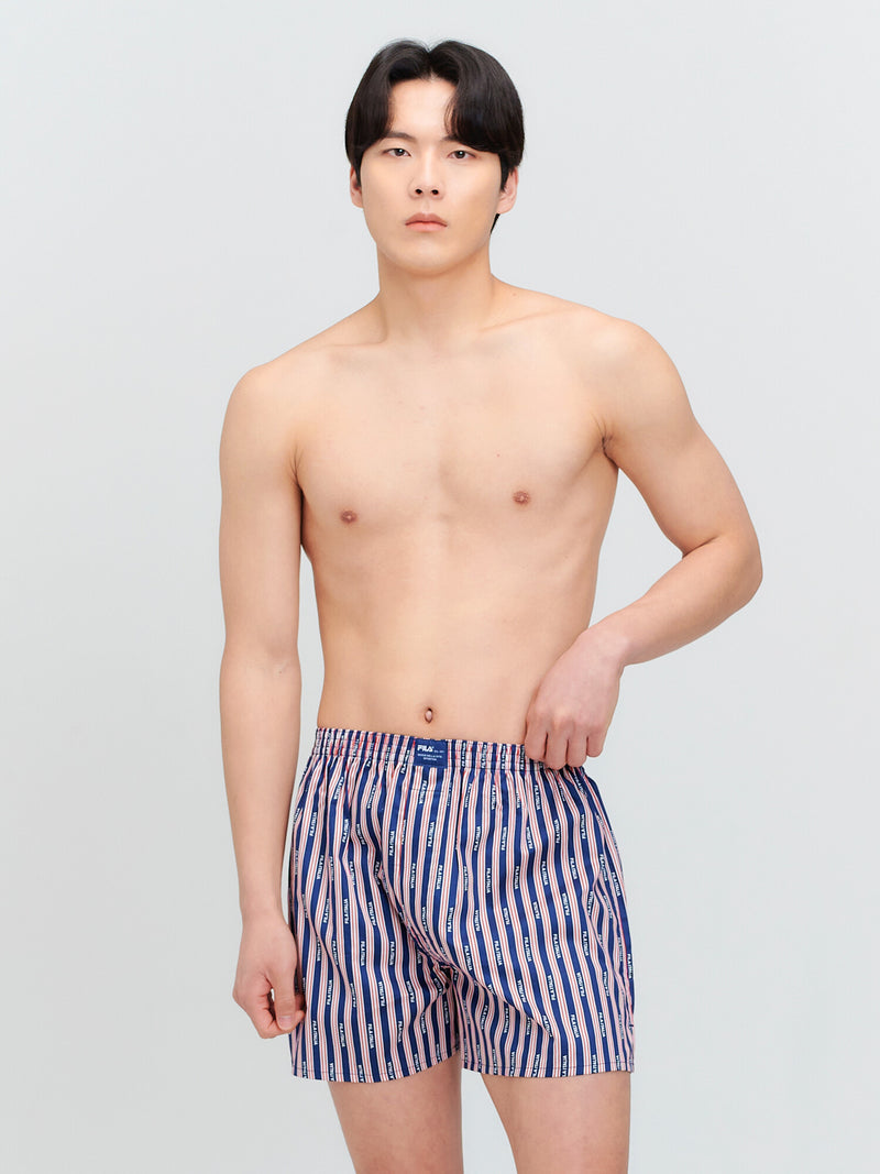 스트라이프 로고 나염 트렁크
