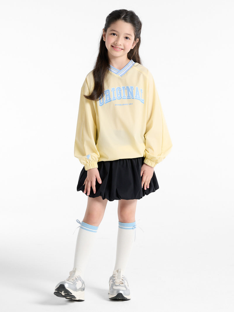 간절기 V넥 우븐 맨투맨