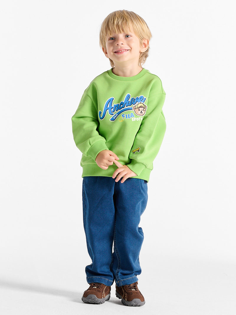 BUDDY 그래픽 기모 반넥 맨투맨