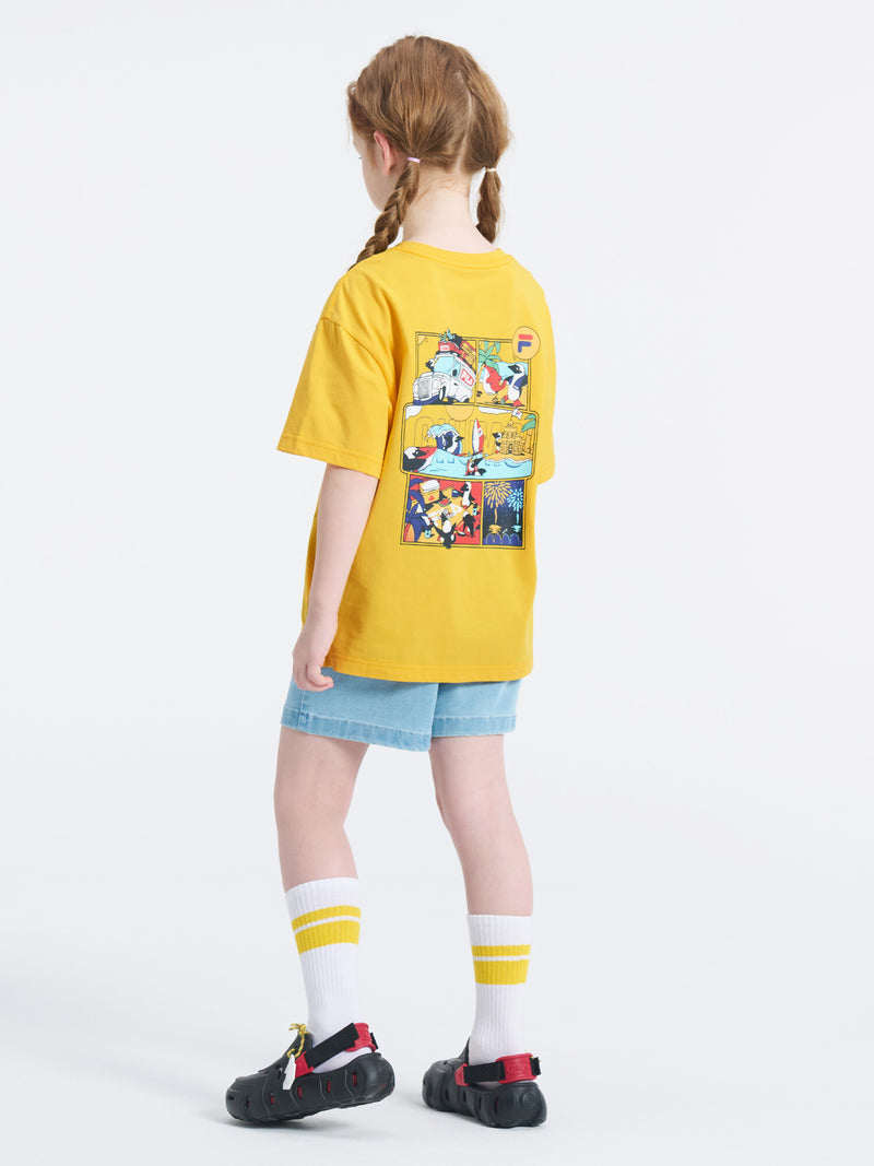 [CHUMS X FILA] 부비새 카툰 티셔츠