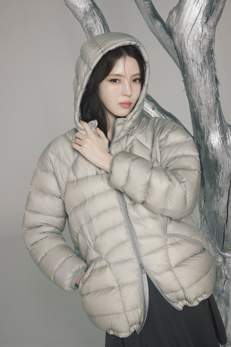 [한소희 착용] 에어플로우 후드 경량 다운
