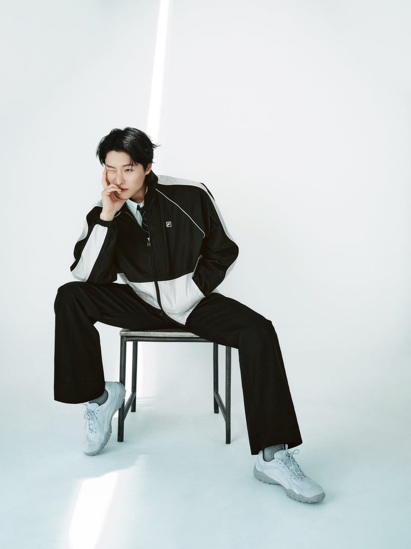 [우즈 착용] 블럭 트랙 자켓
