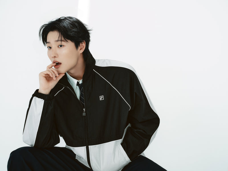 [우즈 착용] 블럭 트랙 자켓