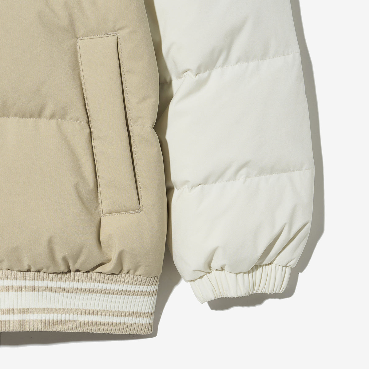 후드 탈착 바시티 다운 점퍼 - 09