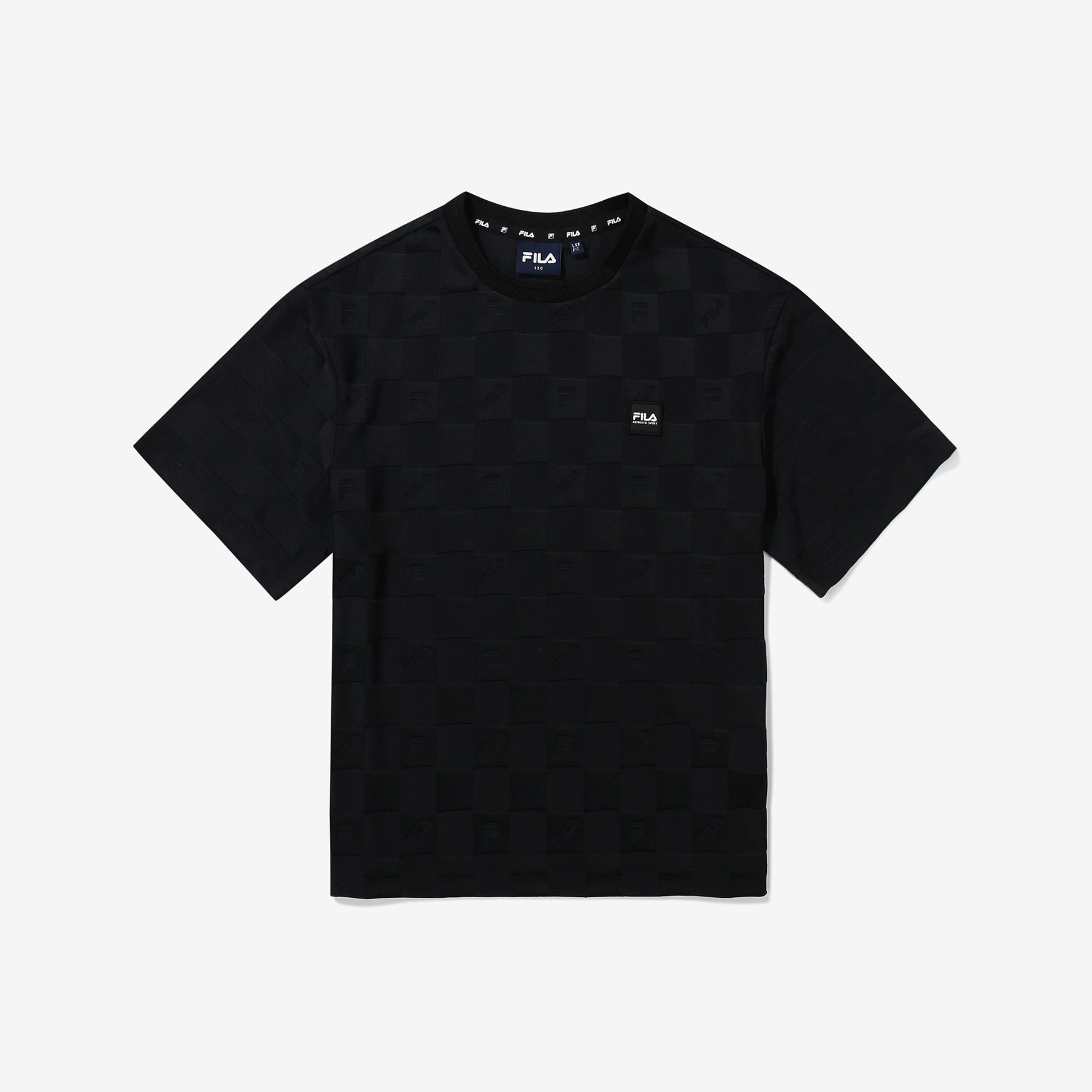 자가드 체커보드 티셔츠 - 01