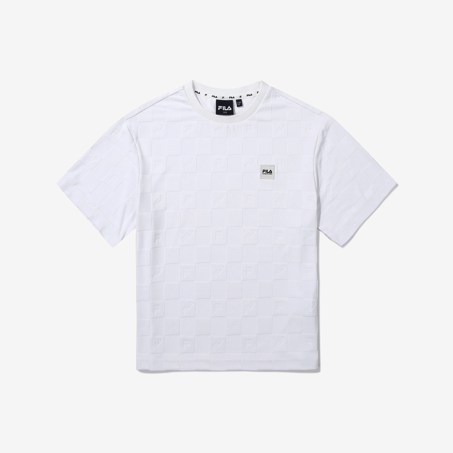 자가드 체커보드 티셔츠 - 01
