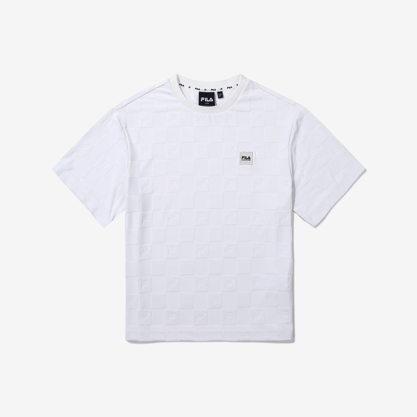 자가드 체커보드 티셔츠 - 01