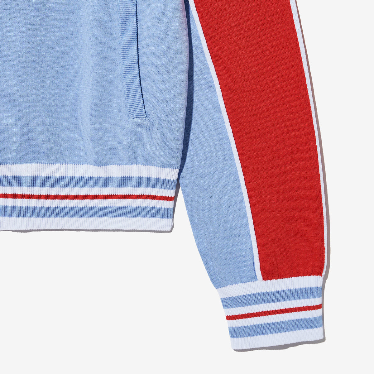 F+ LINE COLOR BLOCK KNIT TRACK TOP - 04