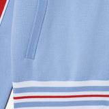 F+ LINE COLOR BLOCK KNIT TRACK TOP - 06