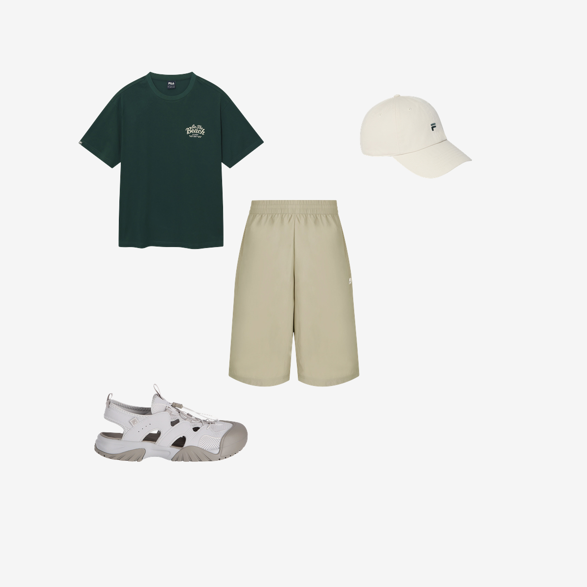 F로고 코튼 볼캡